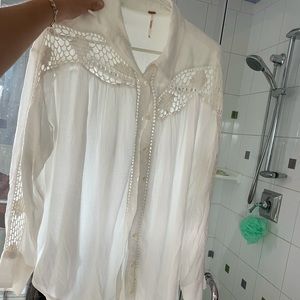 Free People flowy crochet top